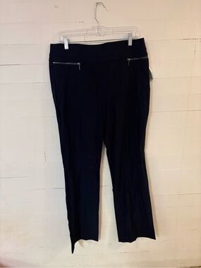Violets & Roses Navy Zip Pocket Bootcut Dress Pants NWT Size 14/32
